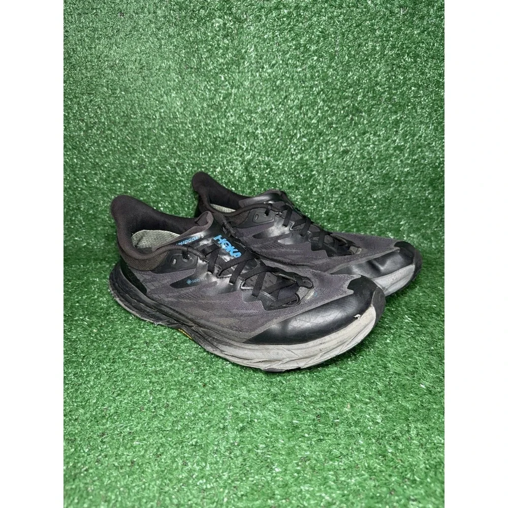 Hoka One One Speedgoat 5 Gore-Tex Mens Size 12 Black Comfort Shoes Trail Sneaker